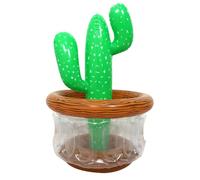 Refroidisseur de cactus - Seau à glace gonflable et porte-boisson pour fête au bord de la piscine, glacière flottante en forme de cactus pour les rassemblements d'été, la fiesta mexicaine, les décorat