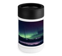 Refroidisseur de canettes de 355 ml, en acier inoxydable avec imprimé « Northern Aurora Night » pour soda, coke, jus, etc