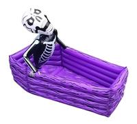 Refroidisseur de Cercueil, 43x23x11 Float de Piscine Cercueil Gonflable, Skeleton Halloween Party Supplies for Picnic Barbecue Party Halloween