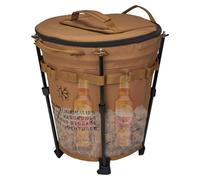 Refroidisseur de fête rond - 20 L pliable, conteneur pour boissons thermiques, piscine de voyage flexible, poignée de transport rembourrée | Heavy Duty Refreshment Bin Beach Bonfire Bateau Excursion