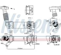 Refroidisseur de gaz d'échappement Acier 989281 NISSENS pour BMW 3 X5 5 Touring