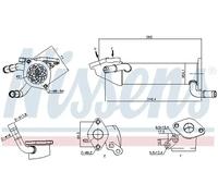 Refroidisseur de gaz d'échappement Acier 989282 NISSENS pour PEUGEOT FORD FIAT