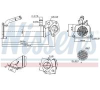 Refroidisseur de gaz d'échappement Acier 989321 NISSENS pour FORD