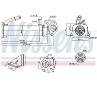 Refroidisseur de gaz d'échappement Acier 989322 NISSENS pour FORD RANGER
