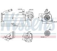Refroidisseur de gaz d'échappement Acier 989322 NISSENS pour FORD RANGER