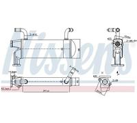Radiateur, réaspiration des gaz d'échappement NISSENS 989327
