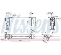 Refroidisseur de gaz d'échappement Acier 989327 NISSENS pour VW AMAROK