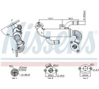 Refroidisseur de gaz d'échappement Acier 989399 NISSENS pour VW SEAT SKODA