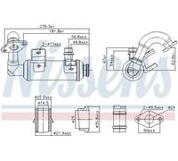 Nissens Refroidisseur de gaz d'échappement 989407 Acier pour Ford S‑Max / Focus II