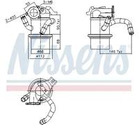 Radiateur, réaspiration des gaz d'échappement NISSENS 989422
