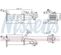 Refroidisseur de gaz d'échappement Acier 989451 NISSENS pour PEUGEOT CITROËN