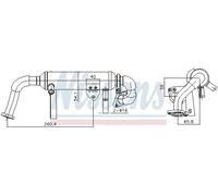 Refroidisseur de gaz d'échappement Acier 989482 NISSENS pour OPEL FIAT SAAB