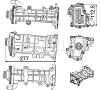 MAHLE CE 23 000P Récupération des gaz d'échappement (refroidisseur AGR).
