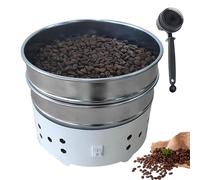 Refroidisseur De Grains De Café, Appareil De Torréfaction électrique Avec Filtre Et Brosse De Nettoyage, Machine De Refroidissement à Double Couche En Acier Inoxydable Pour Usage Domestiqu white 300g