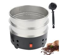 Refroidisseur De Grains De Café, Appareil De Torréfaction électrique Avec Filtre Et Brosse De Nettoyage, Machine De Refroidissement à Double Couche En Acier Inoxydable Pour Usage Domestiqu black 600g