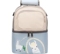 Refroidisseur de lait maternel Sac de transport imperméable souple double isolation Bouteille de lait Boîte à lunch Sac à dos Beige Sky Bleu