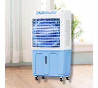 Refroidisseur de marais portable avec grand réservoir d'eau, poche de glace, oscillation à 120°, 3 vitesses, ventilateur de refroidissement pour garage, cour, usage commercial