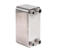 Refroidisseur de moût, échangeur de chaleur à plaques brasées en acier inoxydable, refroidisseur de liquide for le brassage de bière et le chauffage hydronique(Interface 32mm,Same Side)