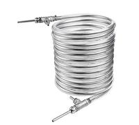 refroidisseur de moût, Kit de refroidissement, refroidisseur moût à contre-courant, échangeur tubes en acier inoxydable 3/8 ''X 10M, Tube bobine bière brassée domicile(Without Hose)
