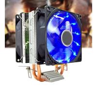 Refroidisseur de processeur, 4 tuyaux de chaleur, 3 broches, double ventilateur, silencieux, dissipateur de chaleur, pour Intel 775/1151/1155, pour AMD AM3/4 Ryzen