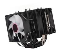 Refroidisseur de Processeur Double Tour, 6 Caloducs en Cuivre, 3 Ventilateurs de Refroidissement de Processeur D'ordinateur à Lumière Colorée, Débit d'air élevé, Conception