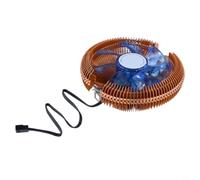 Refroidisseur de processeur silencieux pour LGA775 LGA1150 pour AMD AM3 - Double caloduc ventilateur de refroidissement à air faible bruit 22 dB radiateur PC de bureau doré 12 cm (P4)