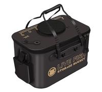 Refroidisseur de stockage d'appâts : transporteur de camping pour poissons, conteneur portable pour leurres, récipient pour captures en plein air, seau sûr pour l'eau avec port de gonflage de