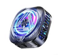 Refroidisseur de téléphone avec refroidissement semi-conducteur double cœur, radiateur silencieux en alliage d'aluminium pour jeux mobiles et streaming, ventilateur de refroidissement portable à