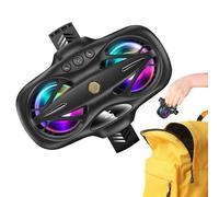 Refroidisseur de téléphone en direct - Refroidisseur antidérapant réglable - Ventilateur de refroidissement rechargeable - Affichage LED - Refroidisseur de téléphone avec lumière ambiante -