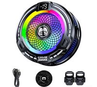 Refroidisseur de téléphone magnétique à ventouse avec lumières RVB, ventilateur de refroidissement de 30 W pour joueurs (noir)