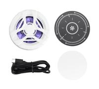 Refroidisseur de téléphone mobile, ventilateur de refroidissement pour smartphone avec turbo réglable à 3 niveaux à 5500 tr/min et technologie à semi-conducteurs, adhésion magnétiq (Blanche)