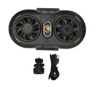 Refroidisseur de téléphone portable à refroidissement par semi-conducteurs, radiateur silencieux pour téléphone avec double ventilateur, refroidissement rapide pour le gaming et (Noire)