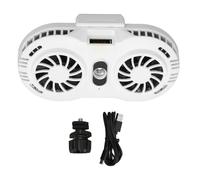 Refroidisseur de téléphone portable à refroidissement par semi-conducteurs, radiateur silencieux pour téléphone avec double ventilateur, refroidissement rapide pour le gaming et (Blanche)