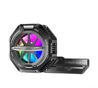 Refroidisseur de téléphone portable avec puces de refroidissement à double semi-conducteur, rétroéclairage RVB et affichage numérique de la température, pour smartphones de 6,5 à 8,5 cm de large