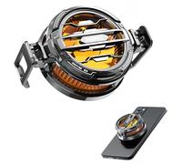 Refroidisseur de Téléphone Ventilateur Magnétiqu avec Clip à Ressort | Ventilateur de Refroidissement RGB, Silencieux Maintient le Téléphone au Frais, Compatible avec Séries iPhone/Android