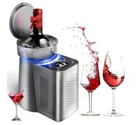 Refroidisseur de vin électrique portable 750 ml avec lumières LED, affichage numérique, réglage de la température de 2 à 20 ℃, base antidérapante en silicone pour la maison et les fêtes