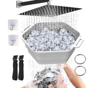 Refroidisseur d'eau blanc pour bain de glace Refroidissement rapide Fût de bain de glace Portable Filtre de douche à glace Refroidissement efficace pour les sportifs et les amateurs de fitness