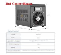 Refroidisseur d'eau d'aquarium 60L système de chauffage refroidisseur réservoir poissons 10-40 ℃ dispositif température constante 180 W réfrigération Équipement de culture(Heater and Cooler,110)