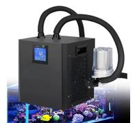 Refroidisseur d'eau pour aquarium 600 W avec double pompe et filtre externe en coton pour aquariums marins, récifs coralliens, aquariums - Solution de refroidissement efficace