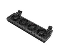 Refroidisseur d'eau pour aquarium, Ventilateur d'aquarium à 4 têtes, Rectangulaire réglable, Noir