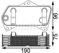 Refroidisseur d'huile boîte de vitesses automatique Cartouche filtrante MAHLE pour AUDI A3