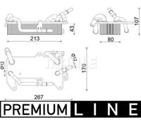 Refroidisseur d'huile de boîte automatique 100mm MAHLE pour AUDI A4 Allroad B9