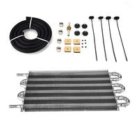 Refroidisseur D'huile de Direction Assistée, Kit de Refroidisseur D'huile de Transmission à Distance de Voiture 6 Rangées Convertisseur de Radiateur Manuel Automatique