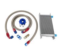 Refroidisseur d'huile Dixhills 19 rangées Kit de raccordement AN10 Refroidissement supplémentaire Refroidisseur d'huile externe Refroidisseur d'eau de refroidissement moteur