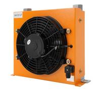 Refroidisseur d'huile hydraulique 12 V 120 W Refroidissement à air 100 l/min Refroidisseur d'air d'huile en aluminium pour pelleteuse, tracteur, machines agricoles et installations industrielles 43,5