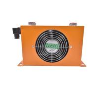 Refroidisseur d'huile hydraulique AH0608T-CA Radiateur d'huile refroidi par air Échangeur de chaleur 60 L/min Radiateur Absorption efficace des chocs(12V)