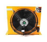 Refroidisseur d'huile hydraulique AH1012T1-CA 100L/min avec vanne de dérivation for système hydraulique, radiateur d'huile refroidi par Air industriel Absorption efficace des chocs(DC24V)