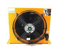Refroidisseur d'huile industriel AH1012T 100L/min avec Valve for système hydraulique, échangeur de chaleur à Air, radiateur d'huile Absorption efficace des chocs(AC380V)