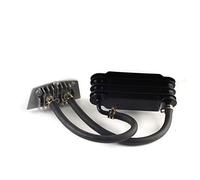 Refroidisseur d'huile Moteur Ensemble de refroidisseur d'huile refroidissement la moto universel l'aluminium 158mm noir