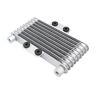 Refroidisseur d'huile Moteur Huile de moto Radiateur refroidisseur d'huile refroidissement 125ml Radiateurs adaptés à la Bike saleté ATV 125CC-250CC(Silver m10 x 1.25)